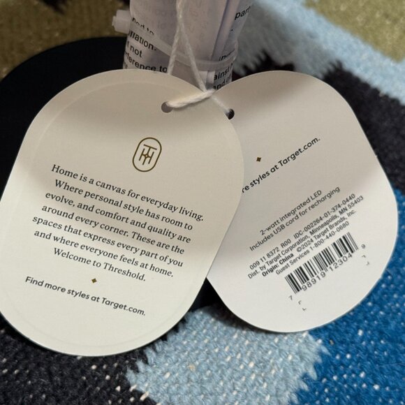 Threshold™ Solar and Rechargeable USB LED Outdoor Table Lamp, Black - Picture 12 of 14